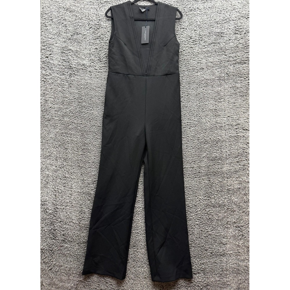 NWT Atos Lombardini Deep V-Neck Wide-Leg Sleeveless Jumpsuit Womens‎ Size 40 IT